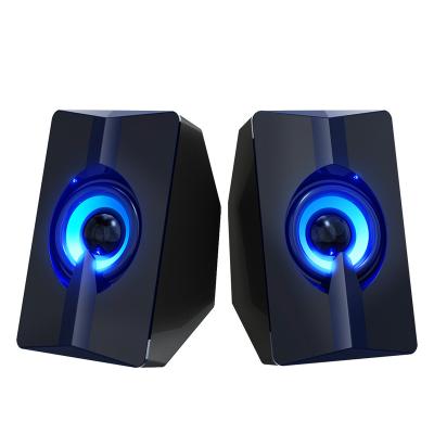 China Yes S5 Wired Desktop Speaker Smart Compatible 3.5mm Gaming Jack Hi-Fi Sound HiFi RGB Show Multimedia Speaker for sale