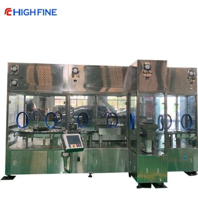 China Highfine Pharmaceutical Glass Vial Bottle Filling And Butcher Machine For Sale for sale