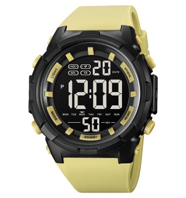 China 5ATM Waterproof Digital Alarm Sports Watch Silicone Band Men Wristwatch Skmei 1845 for sale