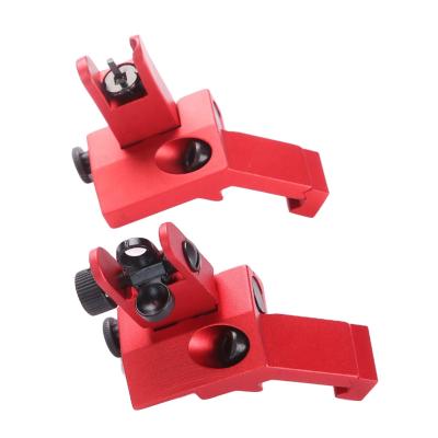 China Primoptics 45 Degree Red Flip Sights Iron Sight Detach Folding Design 20mm Rails Airsoft Rifle AR15/M4/AR Hunting A034 A034 for sale