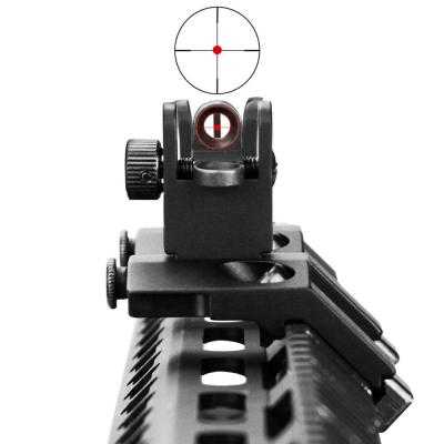 China Primoptics Tactical Front AR 15 Rail Side Iron Picatinny Sights Front Flip Up Rear 45 Degree Iron Sights A028 A028 for sale