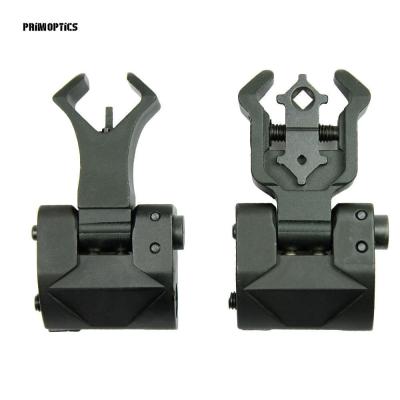 China Tactical AR15 Flip Up Sights A026 A026 Front Rear Iron Sight Primoptics Picatinny Flip Up Mechanical for sale