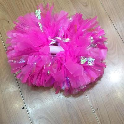 China Wholesale Sports Competition Plastic Mix Pom Poms Flower Metallic Cheerleading Plastic Ball for sale