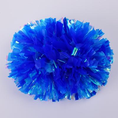 China Adult White Rainbow Pompom Cheerleader Plastic Green Blue Cheerleading Pom Sports Competition Kids Use for sale