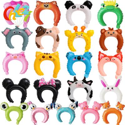 China 20pcs High Quality Cute With Foil Balloon Rabbit Bear Balloon Pink Animal Kids Toys Birthday Party Decoration for sale