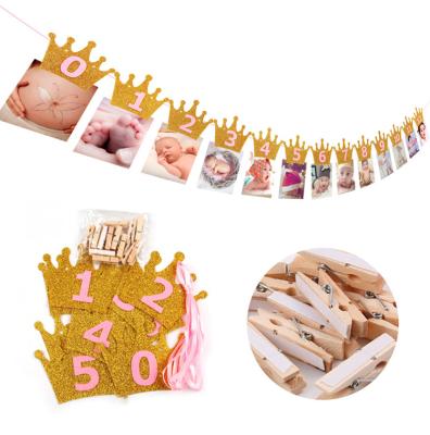 China Newest Happy Birthday Theme Baby Shower DIY Disposable Party Supplies Decor Creative Party Decorations Supplies for sale