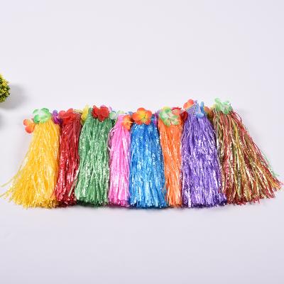 China 2020 Costume Hawaiian Fancy Dress Party Supplies Girl's Skirt Birthday Party Grass Skirt Multicolor Set for sale