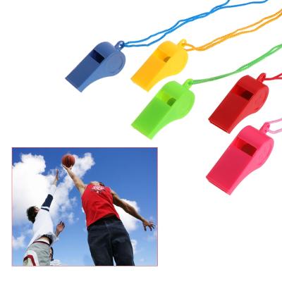 China Sounds Newcomer Great Referee Plastic Assorted Colorful Whistles Special Sports String for sale