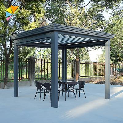 China Easily Assembled Outdoor Waterproof Pergola Motorized Awnings Pergola Aluminum Heavy Duty Modern Gazebo For Garden for sale