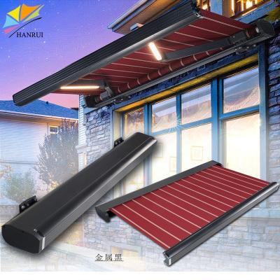 China Windproof Electric Remote Full Retractable Cassette Awning Outdoor Awnings For Window for sale