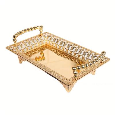 China 2021 Viable Professionals New Design Unique Zinc Alloy Precious Metal Fruit Tray for sale