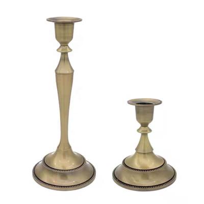 China Business Gifts Promotional Household Zinc Alloy Electroplating Candlestick Set Adorn For Business Gifts for sale