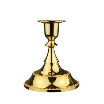 China Business Gifts China Supplier Candlestick Zinc Alloy Electroplating Place Adorn For Home Use for sale