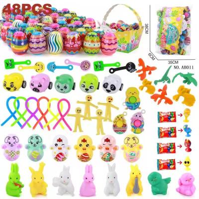 China Children Easter Egg Toy With Different Toys Inside AB011 48 PCS manufacturers easter decoration china products for sale