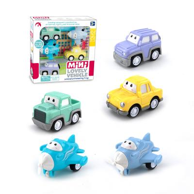 China Pull Back Model Car 2022 Hot Selling Children Pull Back Vehicles Toy 5PCS Pull Back Car Mini Plastic Toy for sale