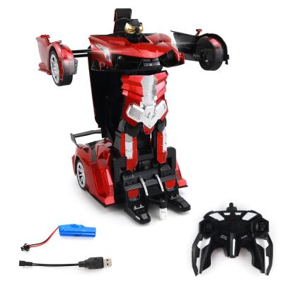 China RC Model One Key Deformation Car For Kids Toys 777 T R-1 1:12 2.4G Gesture Feeling Transformation Car for sale