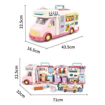 China Kid plays kitchen toys for kids 2 IN 1 FREE WHEEL TOURING CAR WITH SOUND AND LIGHT pretend play set for sale