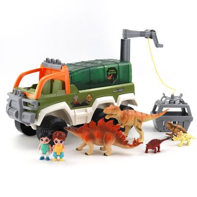 China Plastic Dinosaur Theme Kids Truck Car Toy Set For 3 Years Up Dinosaur Explore Playset Toy Cooking Set for sale