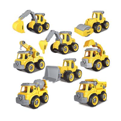 China New Slide Deformation Model Assembly Engineering Construction Car DIY Toys Building Car for sale