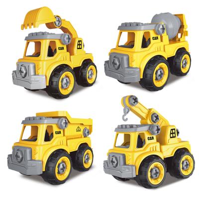 China Educational Slide Toys Construction Engineering Truck DIY Assemble Toys Construction Car for sale