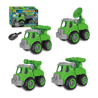 China 2021 New Arrivals Slide Children's Toys Military Vehicles Engineering Detachable Assembled Vehicles for sale