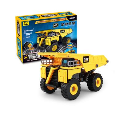 China Educational Toy New Design Friction Toy Cars Inertia Truck DIY Dump Truck Assembled Friction Engineering Vehicles for sale