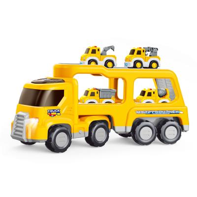 China Car Toys Engineering Electric Vehicle Model DIY Inertial Construction Tractor with Sound and Light for Kids for sale