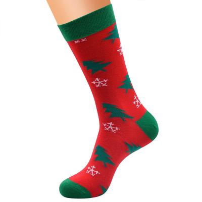 China Festival New Year Santa Snowman Crew Woman Knitted Christmas Theme Red QUICK DRY Socks for sale