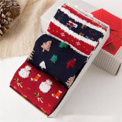 China QUICK DRY Christmas Tree Decorations Santa Claus Socks Bag Xmas Gift Unisex Floor Socks for sale