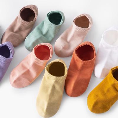 China QUICK DRY spring and shallow mouth silicone summer socks cotton women's anti-slip stealth socks for sale