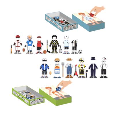 China Cartoon Toy Boys Educational Children's DIY Dress Game Jigsaw Puzzle Magnetic Toys For Children for sale