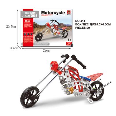 China Toy Factory Direct Metal Diy Cartoon Model Toys Diecast Motorcycle for sale