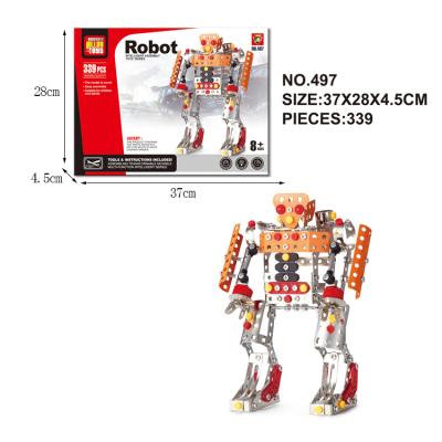 China Cartoon Toy Hot Sale 339PCS Alloy 3D Puzzle Diy Robot Educational Toy for sale