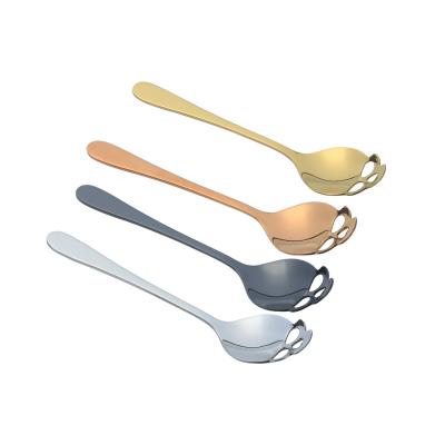 China DTK Eco-Friendly New Christmas Series Kitchen Tableware Metal Stainless Stocked Spoon for sale