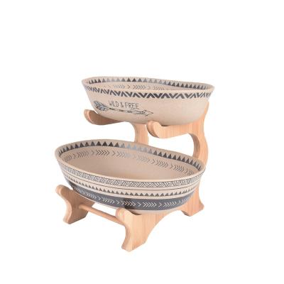 China DTK Stocked Newly Designed Indian Series Product Clay Bamboo Refreshment Tray for sale