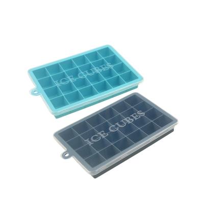 China DTK New Stocked High Quality Custom 24 Grid Silicone Ice Cube Trays Set Ice To Make Mold for sale