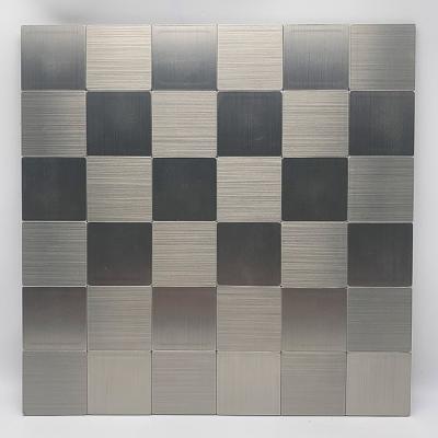 China CLASSIC Aluminum Stone PVC Self Adhesive Metal Backsplash Kitchen Mosaic Tile Peel And Stick Mosaic for sale