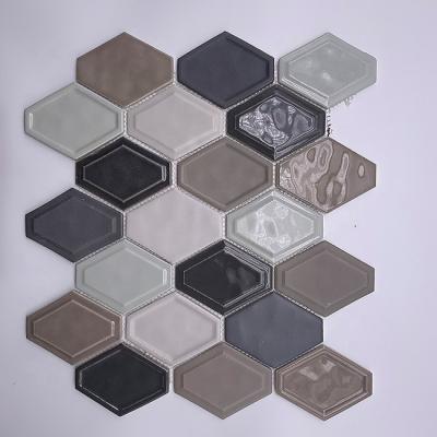 China Modern Top Selling Recycled Glass Mosaic Pebble Mosaic For Bathroom And Kitchen Foshan China for sale