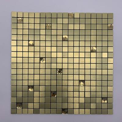 China CLASSIC Rose Gold Self Adhesive Square Easy Cut PVC Peel and Stick Mosaic Tiles For Wall Backsplash Mosaic Tile Sticker for sale