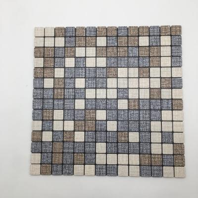 China CLASSIC Factory Customized Square PVC Aluminum Foil Easy Cut Peel and Stick Self Adhesive Removable Mosaic Tile for Wall for sale