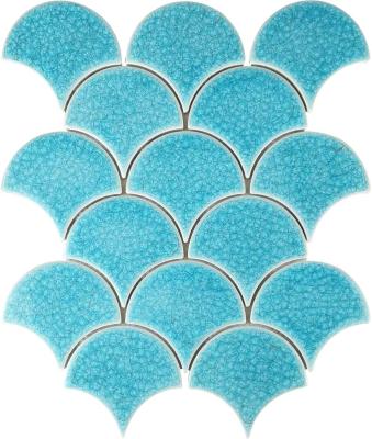 China CLASSIC Fish Scale Ceramic Mosaic For Bathroom Ceramic Floor And Wall Tiles for sale