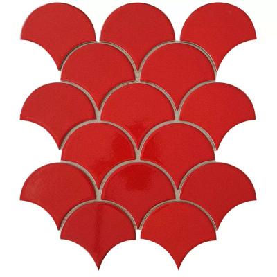 China China New Design CLASSIC Red Decorative Backsplash Kitchen Wall Ceramic Mosaic Tiles for sale