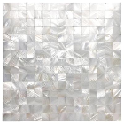 China CLASSIC mother of pearl mosaic tile backsplash bathroom wall tile white color shell mosaic tile for sale