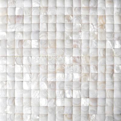 China CLASSIC Natural Mosaic Bread Shell Thassos Tiles China Pearlescent Mosaic Tiles for sale