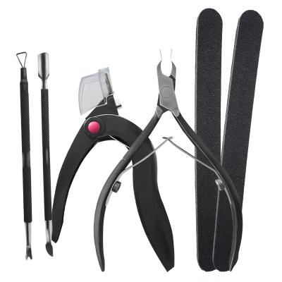 China Everybody Folder Professional Nail Trimmer Black Kit Manicure & Pedicure Set Nail Wholesale Kit Stainless Steel for sale