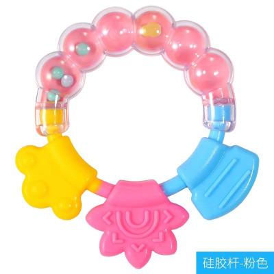 China Silicone Baby Chew Toys For Sucking Needs Car Seat Toy For Newborn Light Blue Silicone Baby Teether Toy For Infants 0-6month for sale