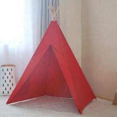 China Toy Indoor Fabric Soft Canvas Child Play Red Teepee Tent Princess Toys For Outdoor for sale