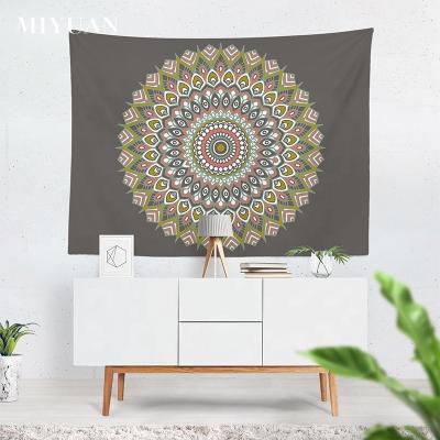 China Modern Custom Tapestry Wall Art Tapestry Mat Blanket Large Sleeping Yoga Beach Throw Rug Mandala Print Tapestry Wall Hanging Polyester for sale