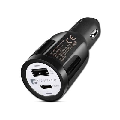 China FIONTECH Wholesale Price Wireless Charger 36W Dual USB Fast Charging Car Charger for sale