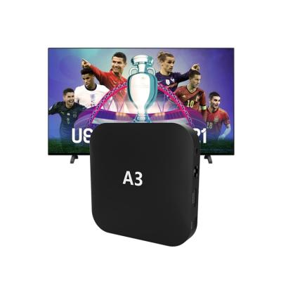 China 2021 newcomer product iptv subscription set top box solid HD 1080P 4K HDR WiFi 2.4G Brazil clear and stable service box apk A3-P003 for sale